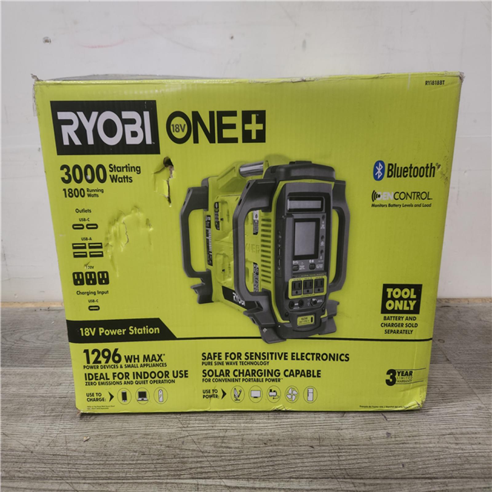 Phoenix Location NEW RYOBI ONE+ 1800-Watt Power Station Battery Inverter Push Button Battery Generator/8-Port Charger (Tool-Only)