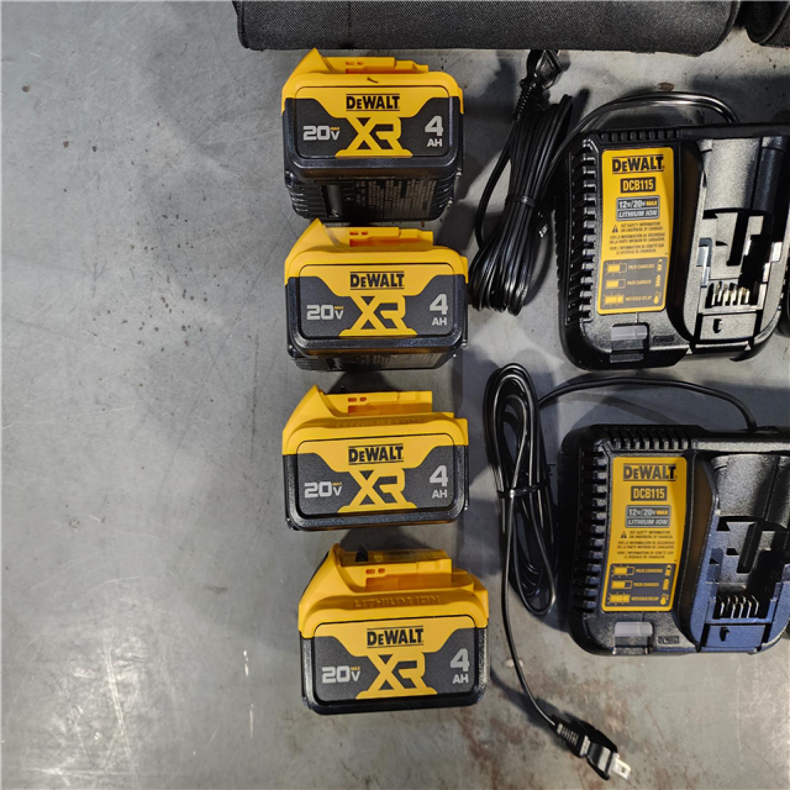 HOUSTON LOCATION - AS-IS (APPEARS LIKE NEW) (4) Dewalt-DCB246CK 20V MAX* Lithium Ion Starter Kit