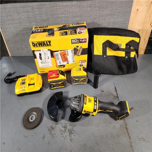 HOUSTON LOCATION - AS-IS DeWalt Flexvolt 60V Max Cordless Grinder  4.5 in; 6 in  Kit  1 KT