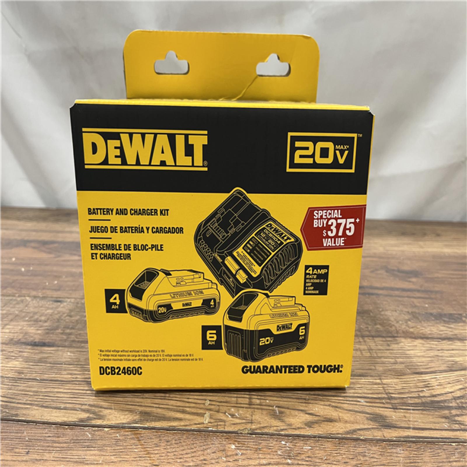 NEW - DEWALT 20V MAX Lithium-Ion 6.0Ah and 4.0Ah Battery and Charger Starter Kit