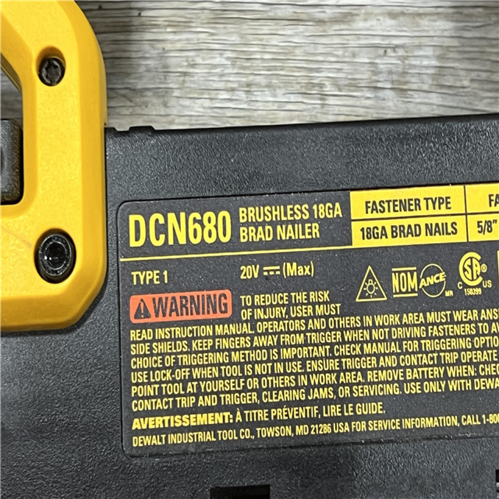 AS-IS DeWalt 20V MAX XR Lithium-Ion Electric Cordless 18-Gauge Brad Nailer (Tool Only)