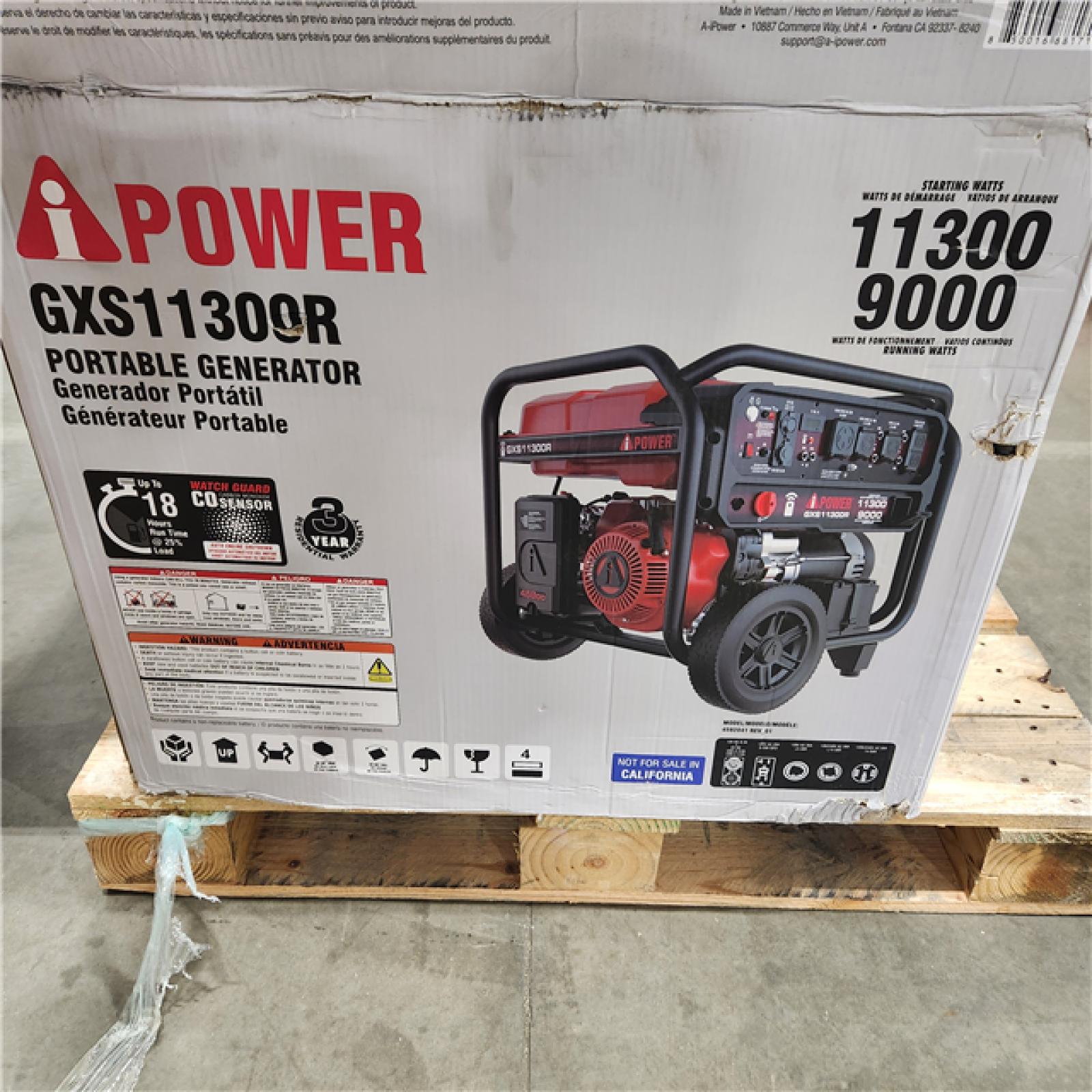 Dallas Location - As-Is A-iPower 9000-Watt Remote Start Gas Powered Portable Generator -Appears Like New Condition