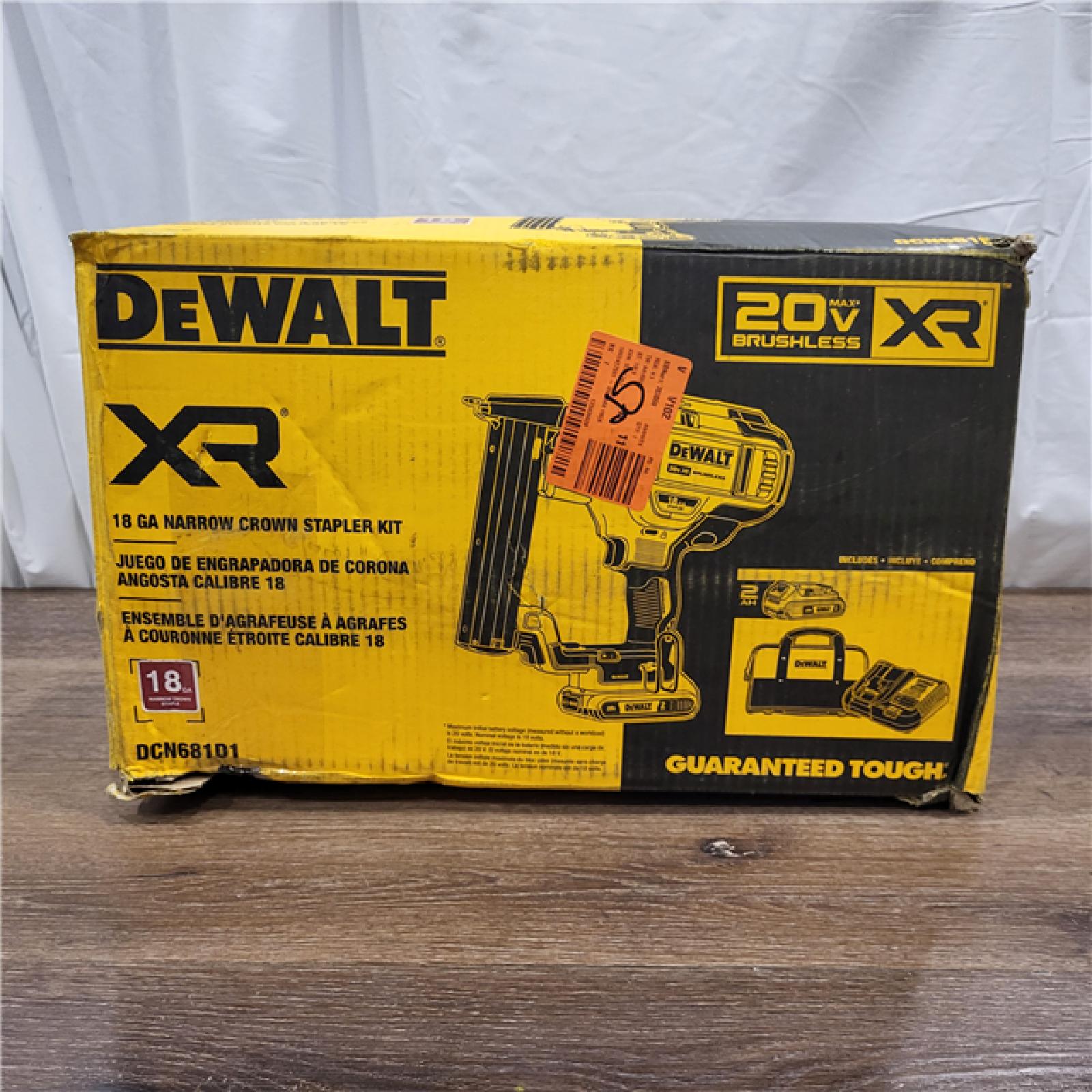 AS-IS  DEWALT DCN681D1 20V 18Ga Stapler Kit