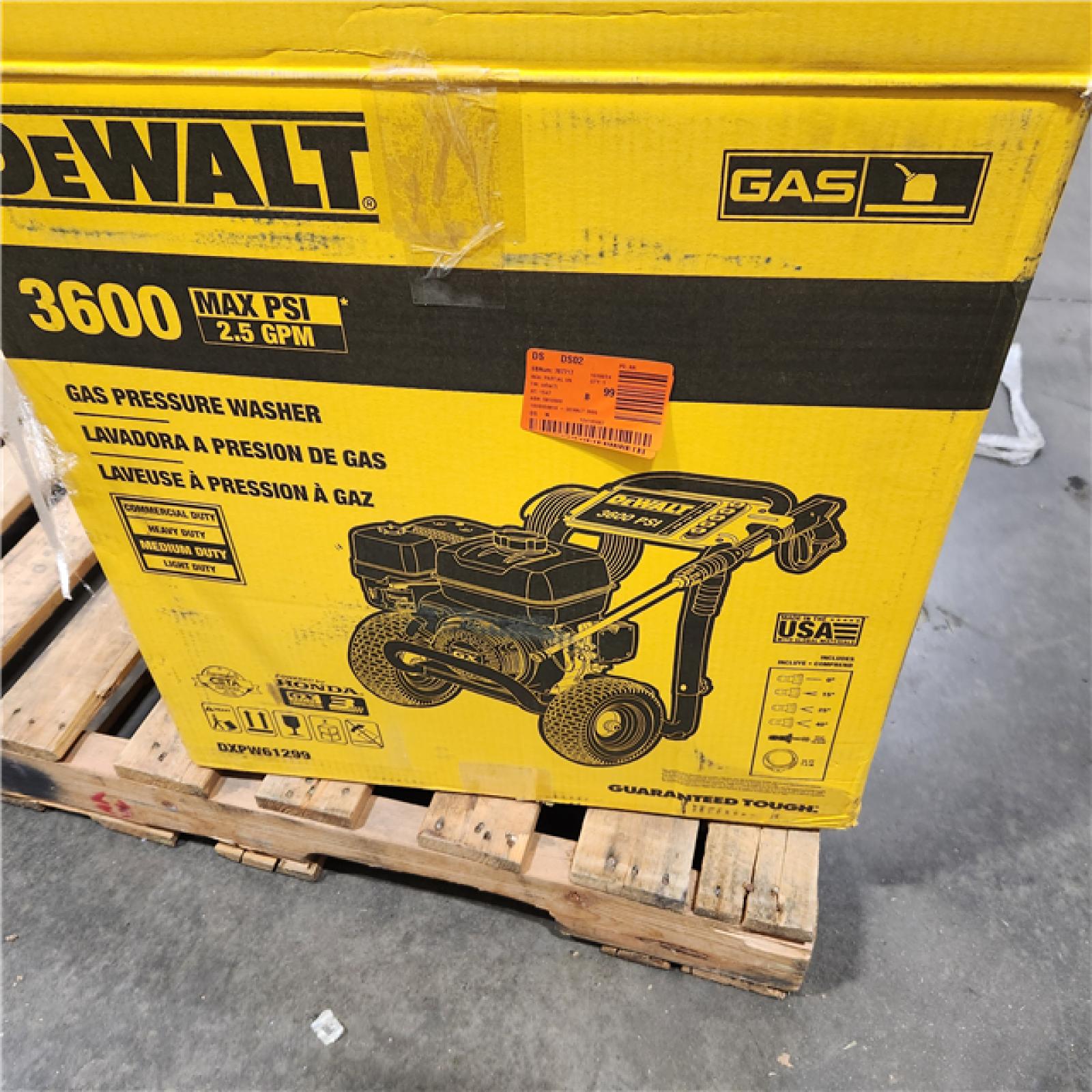 Dallas Location - As-Is DeWalt DXPW61299 3600 PSI Gas Pressure Washer