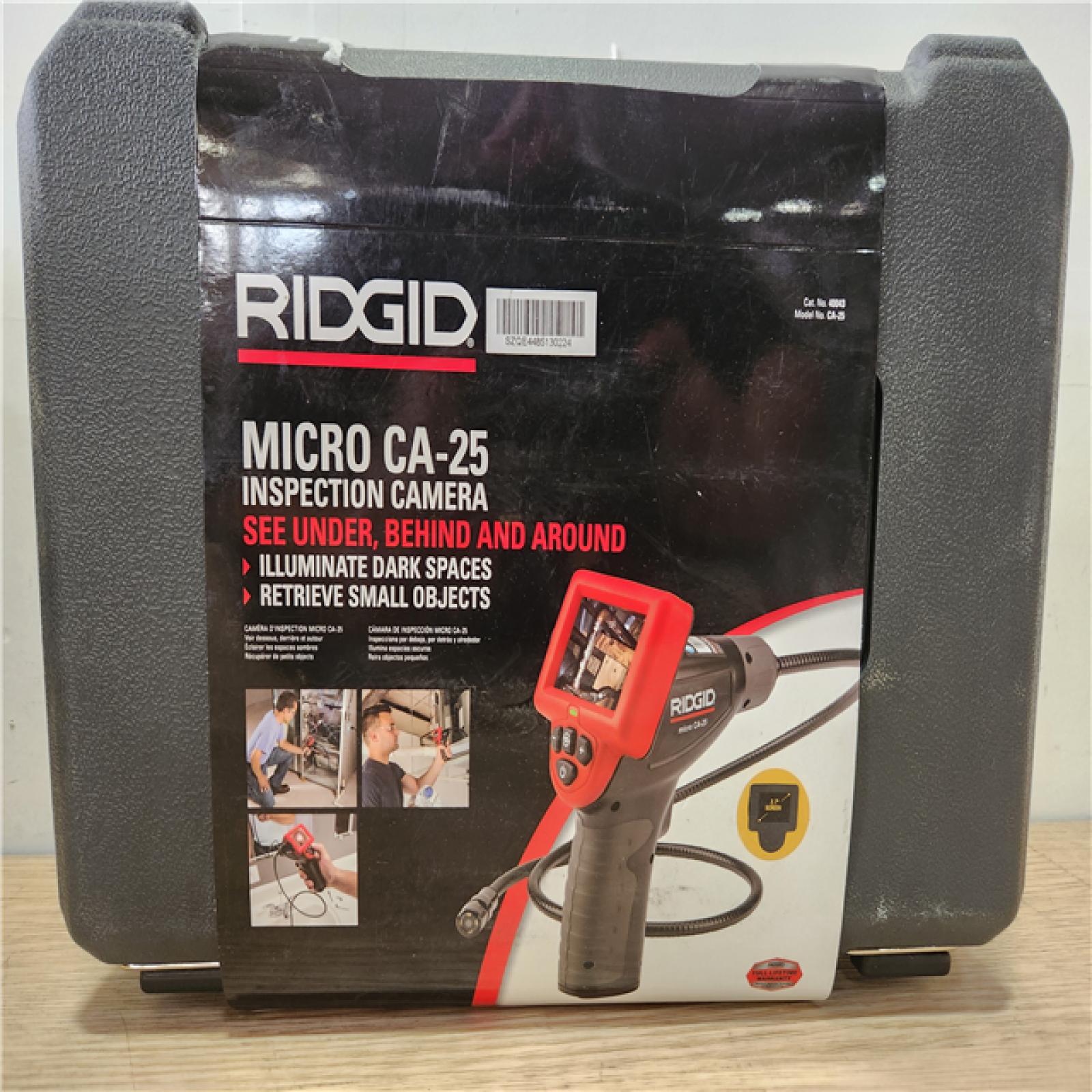 Phoenix Location RIDGID CA-25 Micro Visual Inspection & Diagnostic Handheld Camera w/ 2.7 in. Color Display, 4 ft. Fixed Waterproof Camera Cable