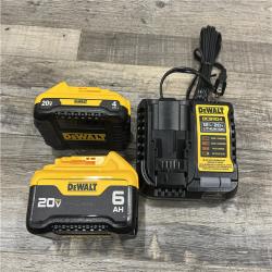 AS-IS DEWALT 20V MAX Lithium-Ion 6.0Ah and 4.0Ah Battery and Charger Starter Kit