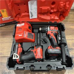 AS-IS Milwaukee M18 FUEL 18V Lithium-Ion Brushless Cordless Hammer Drill and Impact Driver Combo Kit (2-Tool) with 2 Batteries