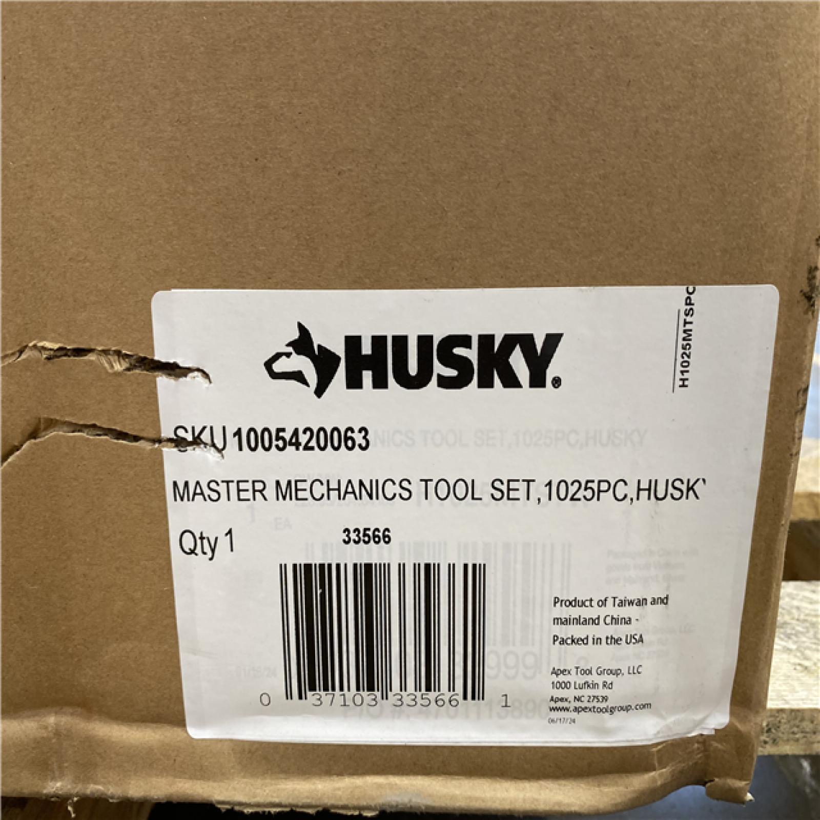 DALLAS LOCATION - Husky 1/4 in., 3/8 in., and 1/2 in. Drive Master Mechanics Tool Set with Impact Sockets (1025-Piece)