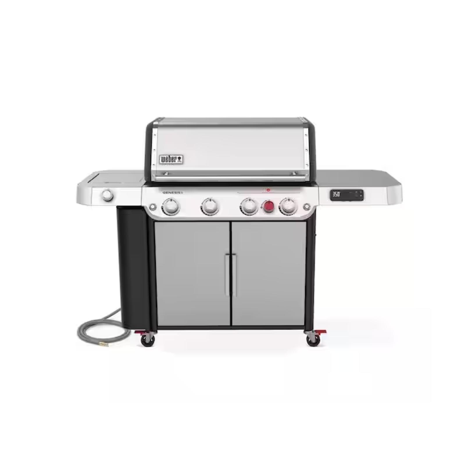 NEW! - Weber Genesis Smart SPX-435 4-Burner Natural Gas Grill in Stainless Steel with Side Burner