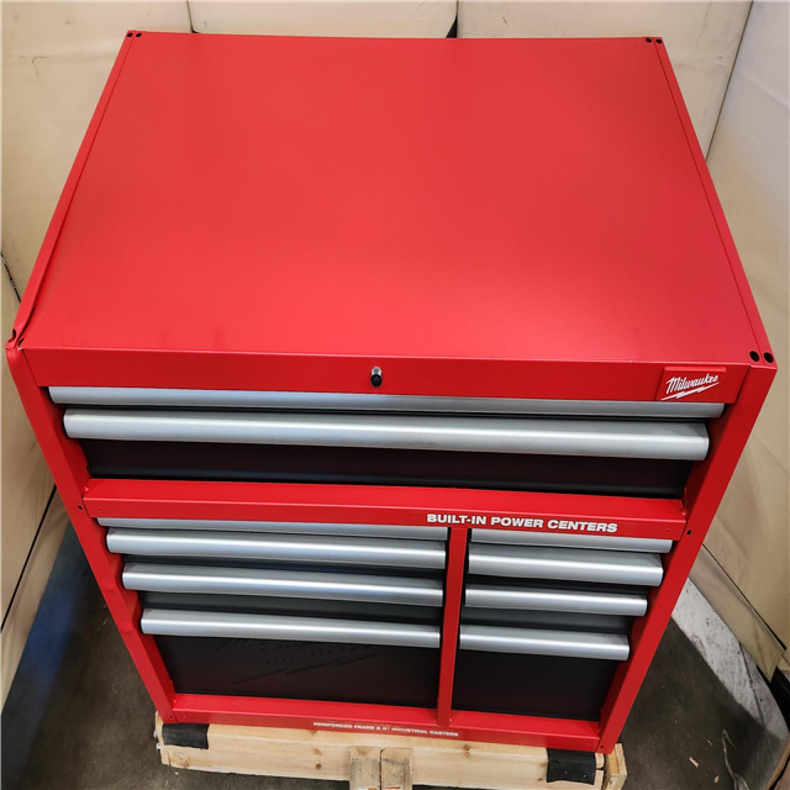 California AS-IS Milwaukee 46 HIGH CAPACITY STEEL STORAGE CHEST AND CABINET