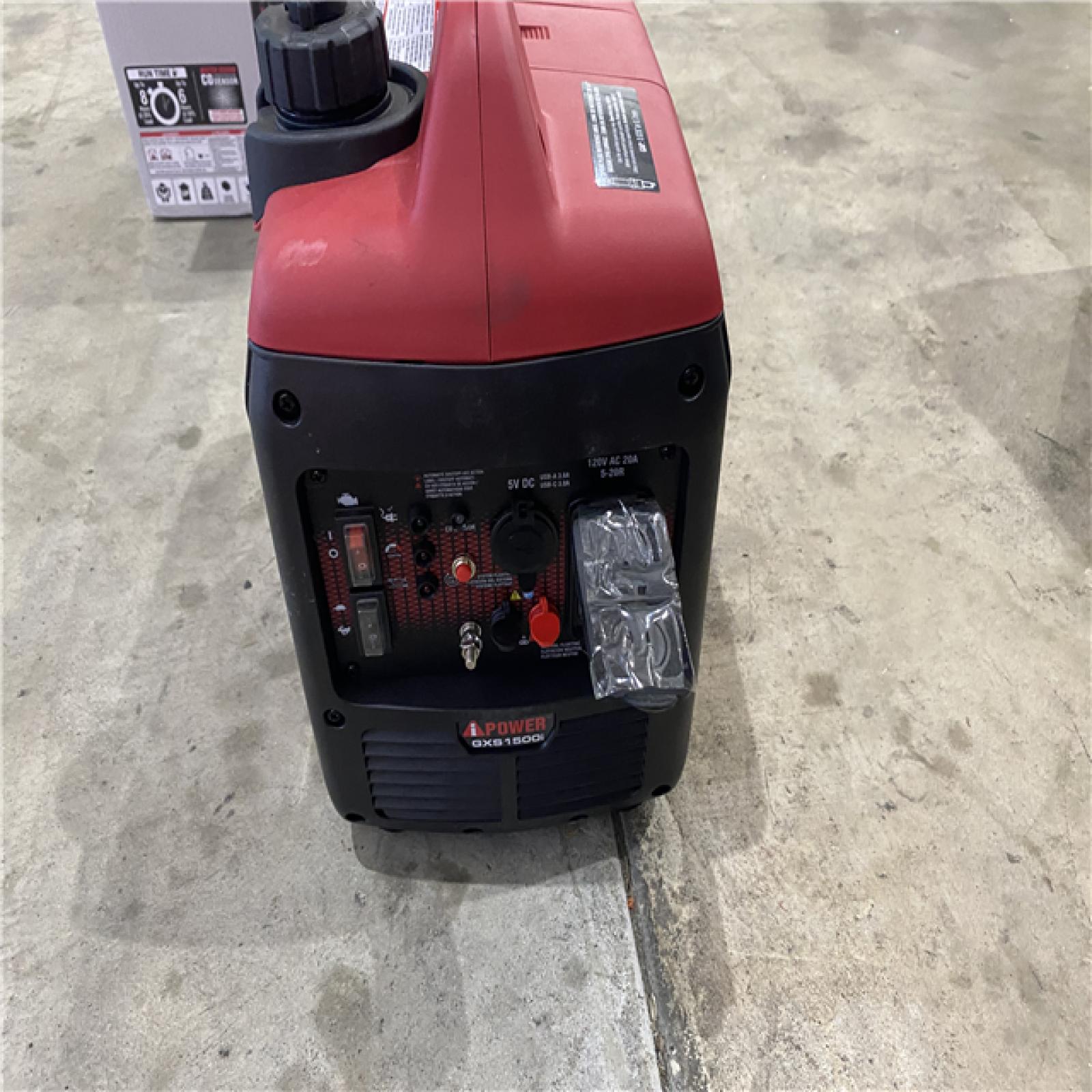 Houston location AS-IS A-IPOWER 1500-Watt Recoil Start Gasoline Powered Ultra-Light Inverter Generator with 60cc OHV Engine and CO Sensor Shutdown