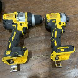 AS-ISDEWALT 20V MAX Cordless Brushless Hammer Drill/Driver 2 Tool Combo Kit with FLEXVOLT ADVANTAGE