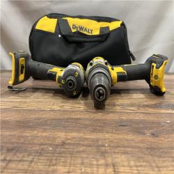 AS-IS DEWALT 20V MAX Cordless Brushless Hammer Drill/Driver 2 Tool Combo Kit with FLEXVOLT ADVANTAGE