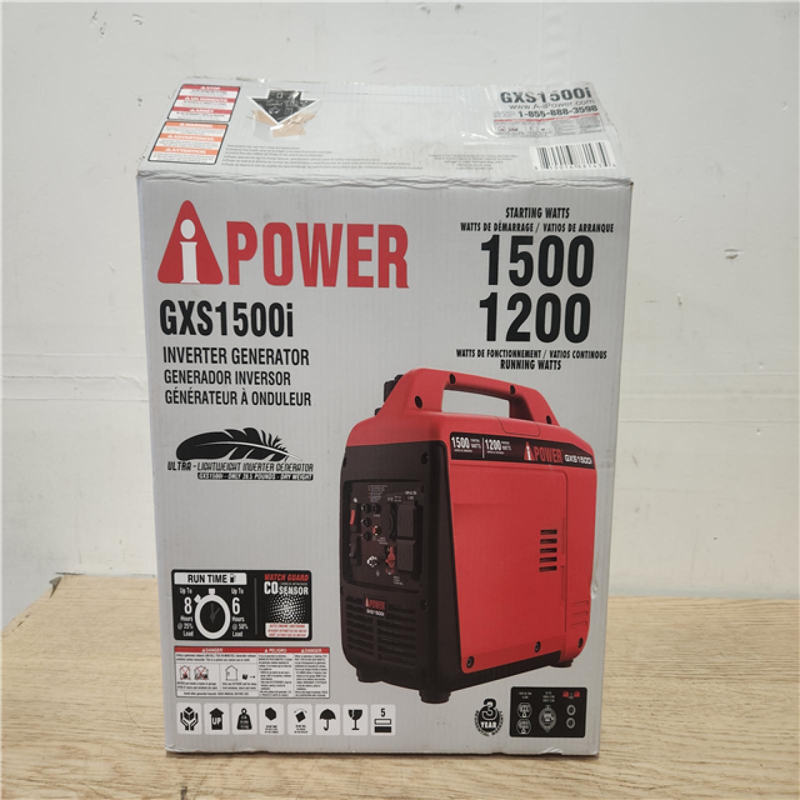 Phoenix Location A-iPower 1500-Watt Recoil Start Gasoline Powered Ultra-Light Inverter Generator with 60cc OHV Engine and CO Sensor Shutdown