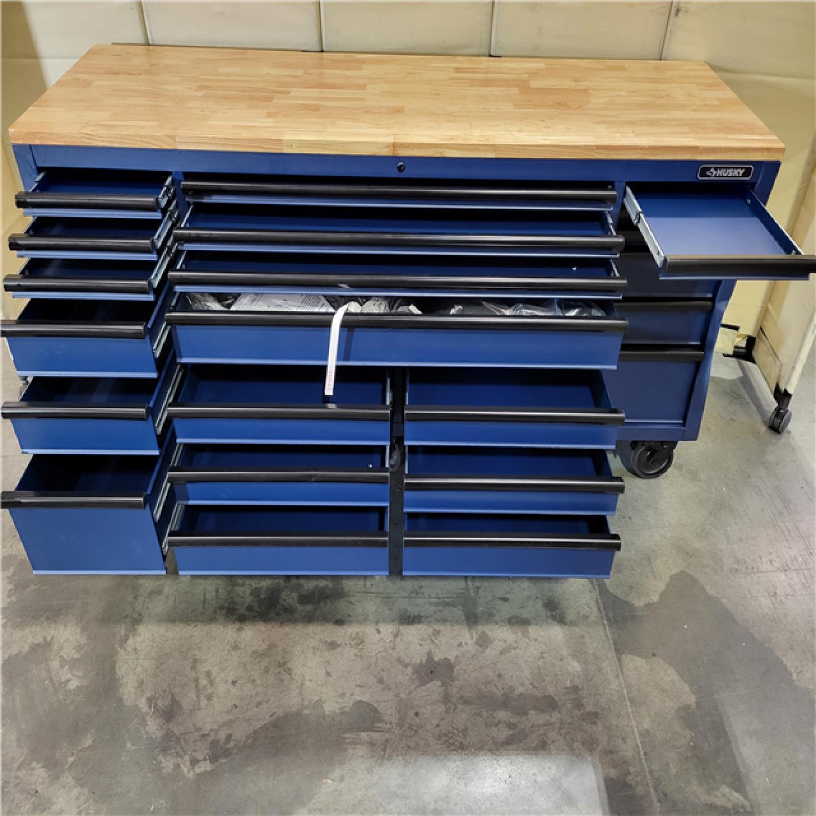 CALIFORNIA AS IS husky 84in 22 drawer mobile workbench