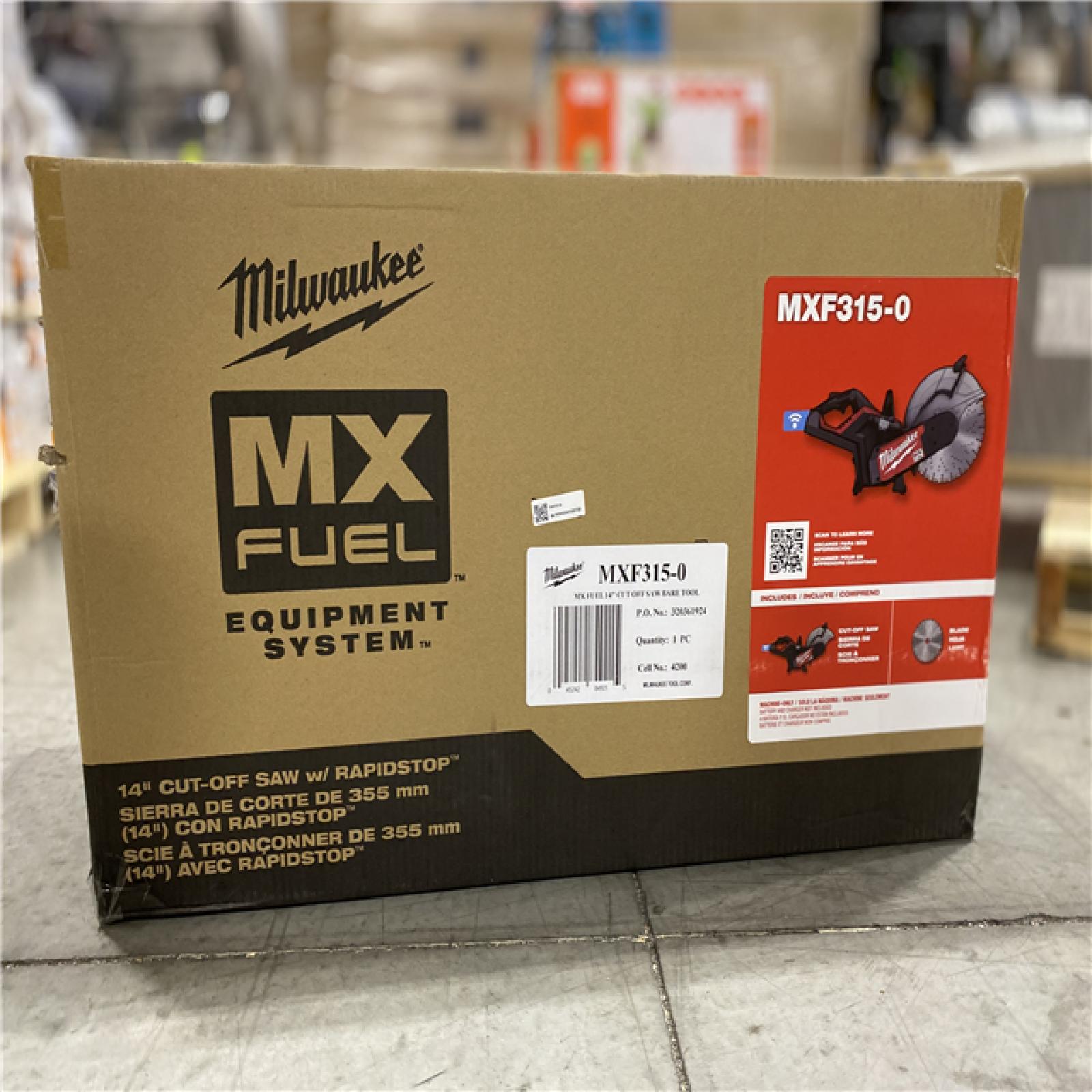 LIKE NEW! - Milwaukee MX FUEL Lithium-Ion 14 in. Cut-Off Saw with RAPIDSTOP Brake and Diamond Ultra Segmented Blade (Tool-Only)