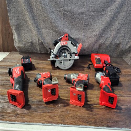 CALIFORNIA AS-IS MILWAUKEE M18 FUEL 5-TOOL COMBO KIT(BATTERIES,CHARGER,AND BAG INCLUDED)