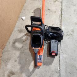 Houston location AS-IS EFORCE 18 in. 56V Cordless Electric Battery Brushless Rear Handle Chainsaw Kit with 5.0Ah Battery and Charger