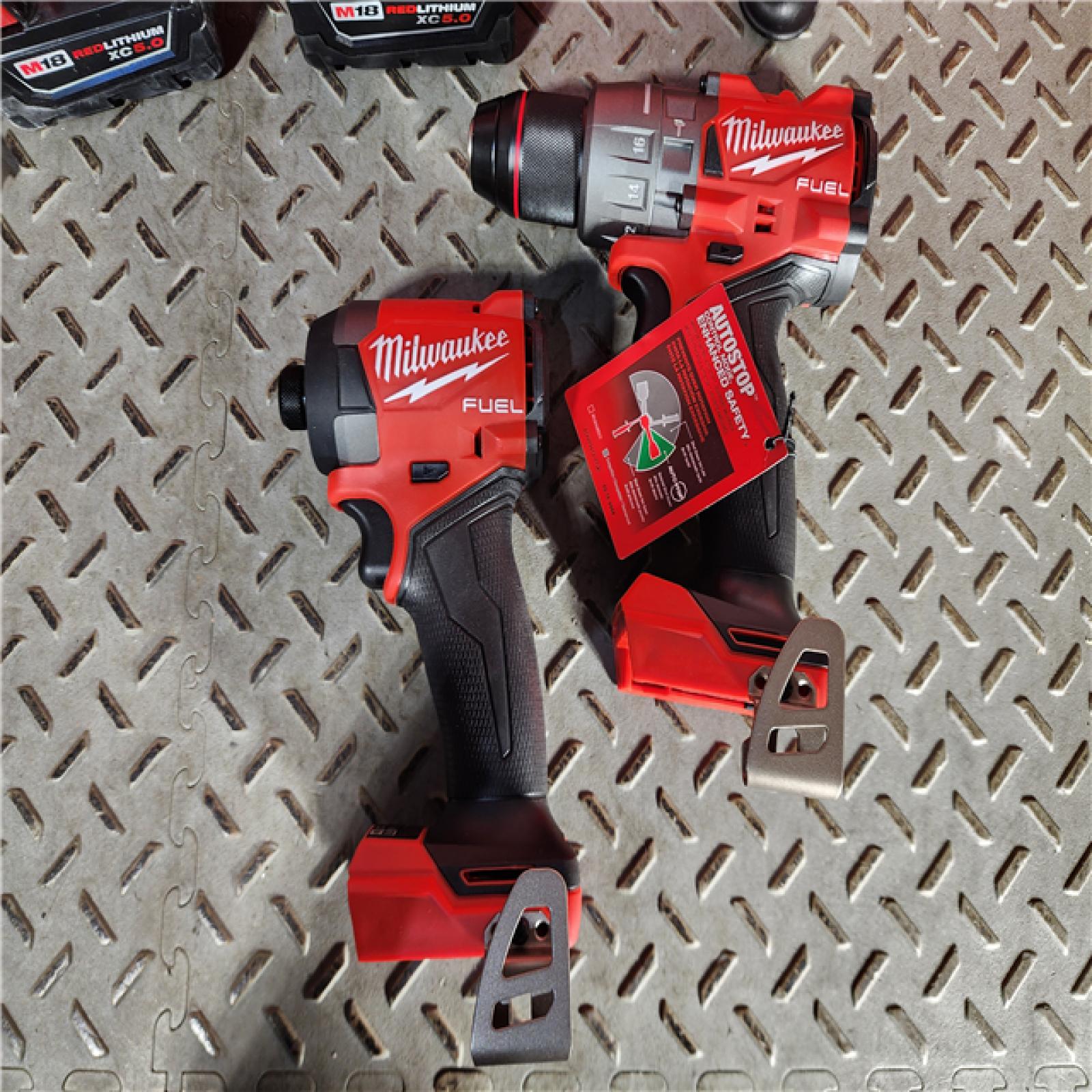 HOUSTON LOCATION - AS-IS (APPEARS LIKE NEW) M18 FUEL 18V Lithium-Ion Brushless Cordless Hammer Drill and Impact Driver Combo Kit (2-Tool) with 2 Batteries