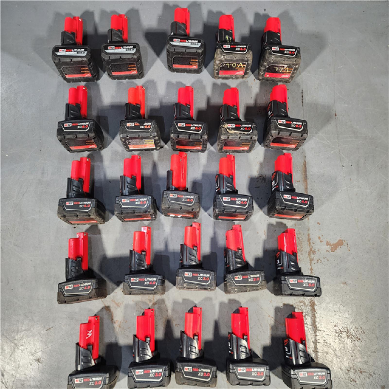 HOUSTON LOCATION - AS-IS MILWAUKEE BATTERY PACK QTY - 25