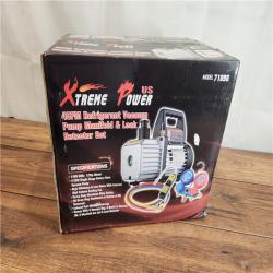 AS-IS XtremepowerUS Premium 4CFM Air Vacuum Pump HVAC a/C Refrigeration Kit AC