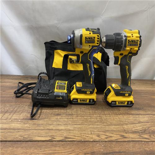 AS-IS DEWALT ATOMIC 20-Volt MAX Lithium-Ion Cordless Combo Kit (2-Tool) with (2) 2.0Ah Batteries, Charger and Bag