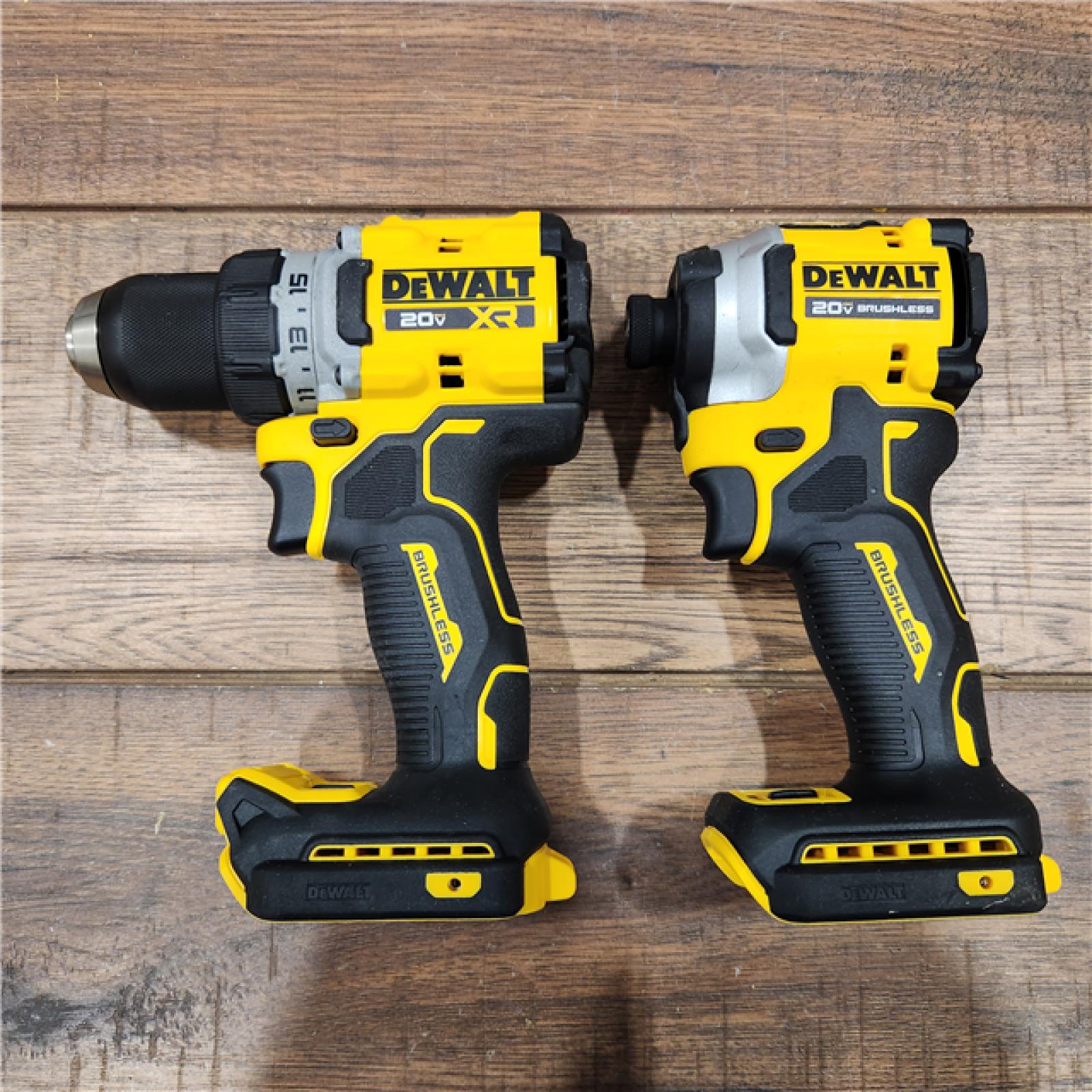 AS-IS 20V MAX XR Cordless Drill/Driver, ATOMIC Impact Driver 2 Tool Combo Kit, (2) 2.0Ah Batteries, Charger, and Bag