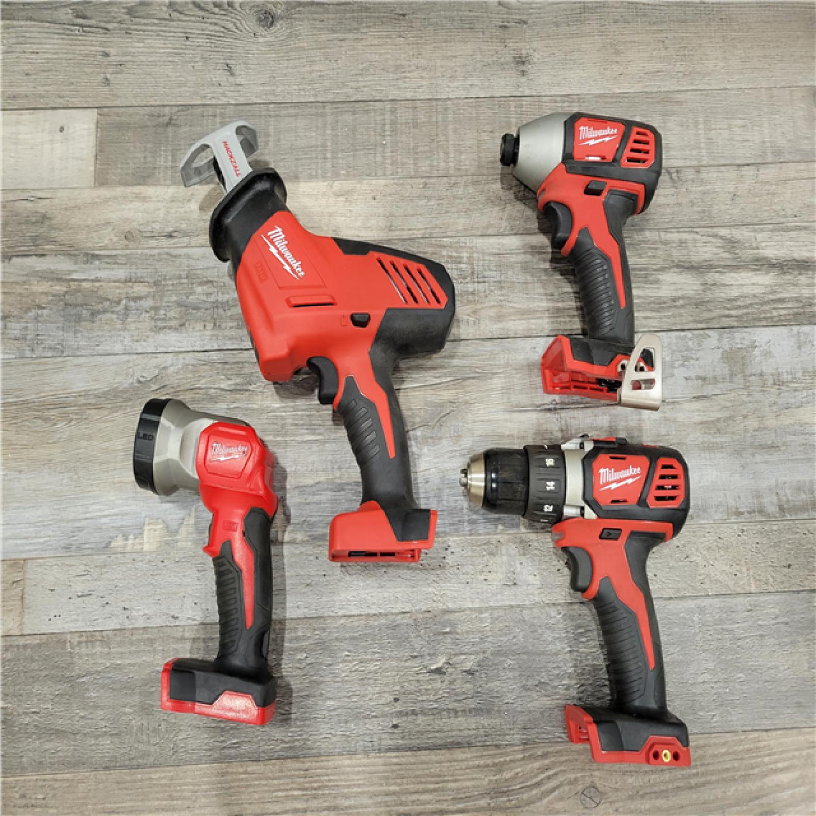 AS-IS Milwaukee M18 18V Lithium-Ion Brushed Cordless (4-Tool) Combo Kit