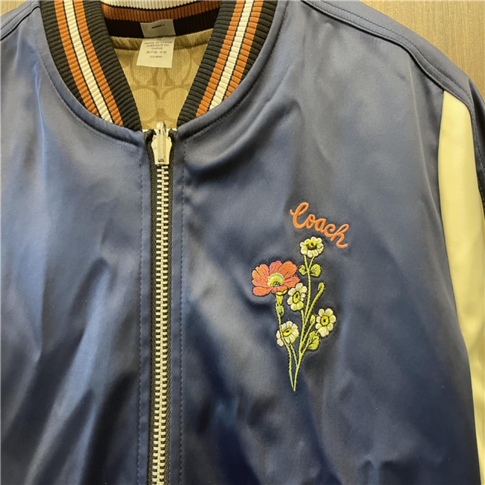 NEW! Coach t Reversible Floral Print Signature Souvenir Jacket