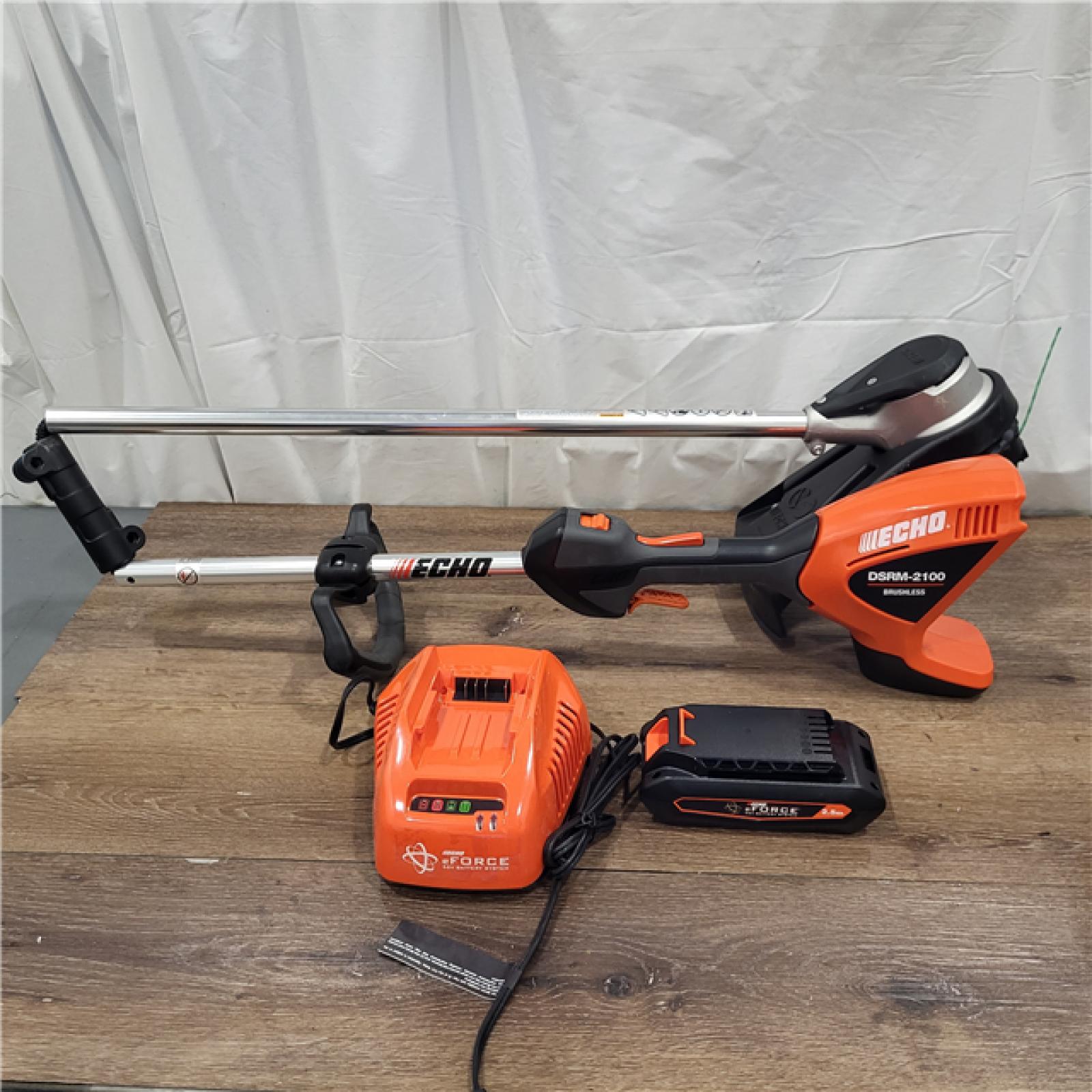 AS-IS Echo EFORCE 56V 16 in. Brushless Cordless Battery String Trimmer with 2.5Ah Battery and Charger - DSRM-2100C1