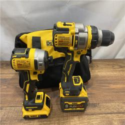 AS IS DEWALT 20V MAX Cordless Brushless Hammer Drill/Driver 2 Tool Combo Kit with FLEXVOLT ADVANTAGE