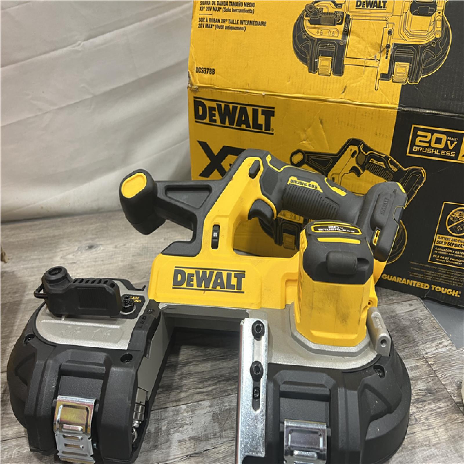 AS-IS DEWALT 20-Volt MAX 3-3/8 in. Cordless Brushless Bandsaw (Tool-Only)