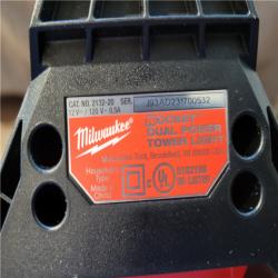 CALIFORNIA AS-IS MILWAUKEE M12 ROCKET DUAL POWER TOWER LIGHT(BATTERY INCLUDED)