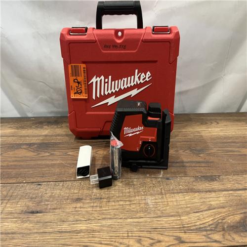 AS-IS MILWAUKEE 100 Ft. REDLITHIUM Lithium-Ion USB Green Rechargeable Cross Line Laser Level with Charger