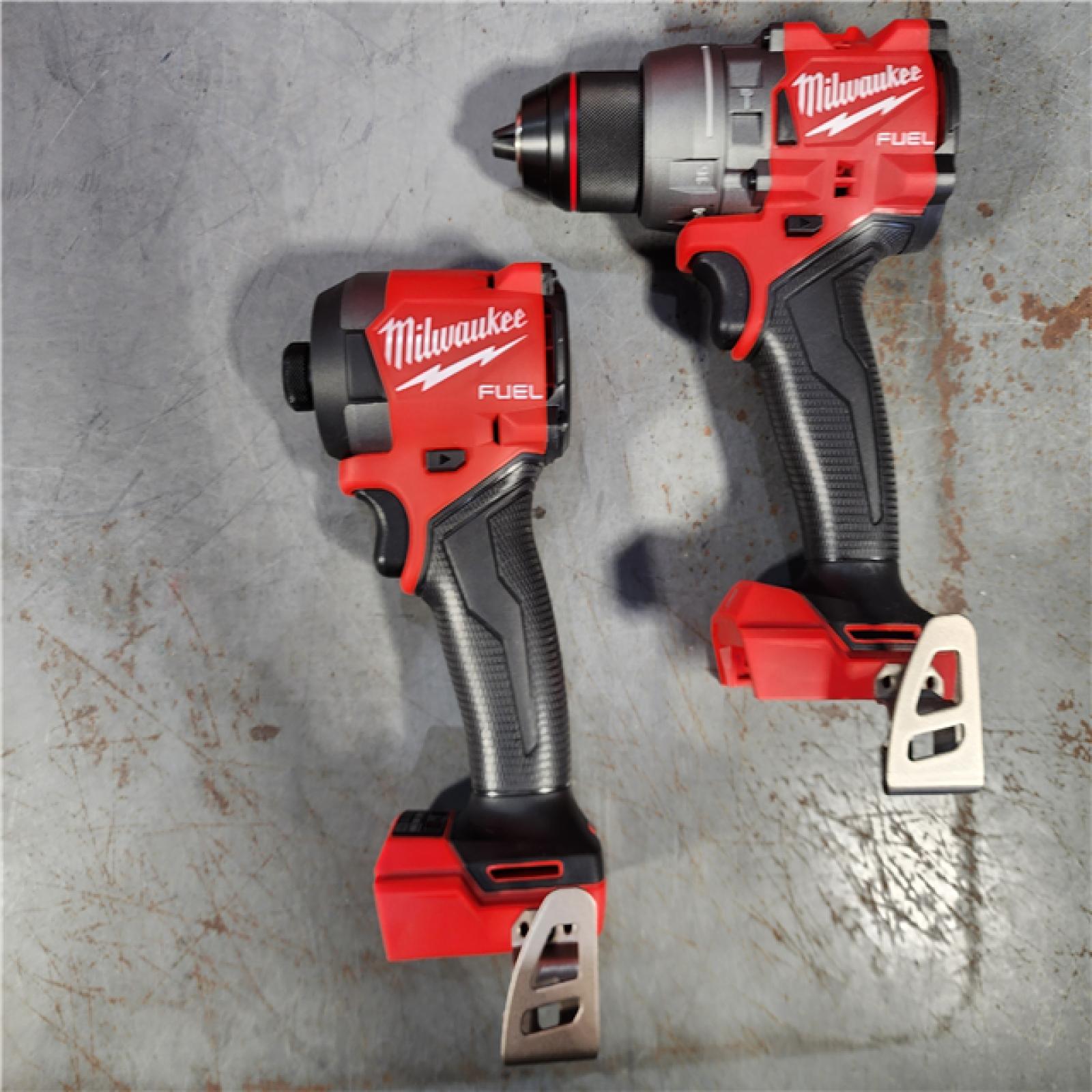 HOUSTON LOCATION - AS-IS (APPEARS LIKE NEW) Milwaukee M18 FUEL 18V Lithium-Ion Brushless Cordless Hammer Drill and Impact Driver Combo Kit (2-Tool) with 2 Batteries