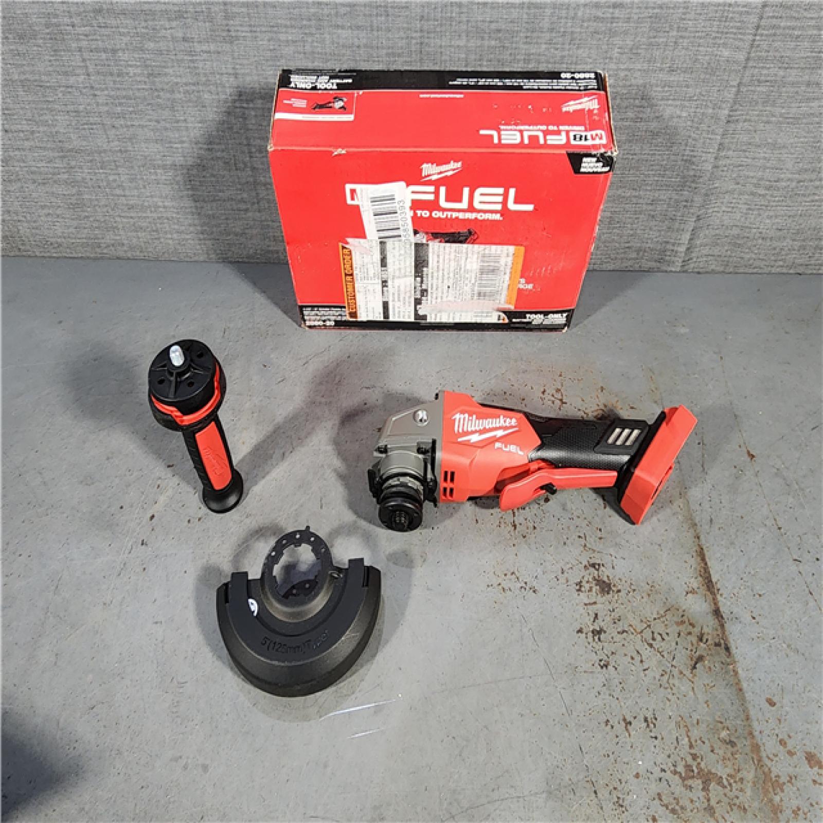 HOUSTON LOCATION - AS-IS (APPEARS LIKE NEW) Milwaukee 2880-20 M18 FUEL 18-Volt Lithium-Ion Brushless Cordless 4-1/2 in./5 in. Grinder W/Paddle Switch (Tool-Only)