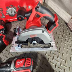 HOUSTON LOCATION - AS-IS (APPEARS LIKE NEW) Milwaukee M18 18-Volt Lithium-Ion Cordless Combo Tool Kit (5-Tool) with (1) 3.0Ah and (1) 1.5Ah Battery, (1) Charger, (1) Tool Bag