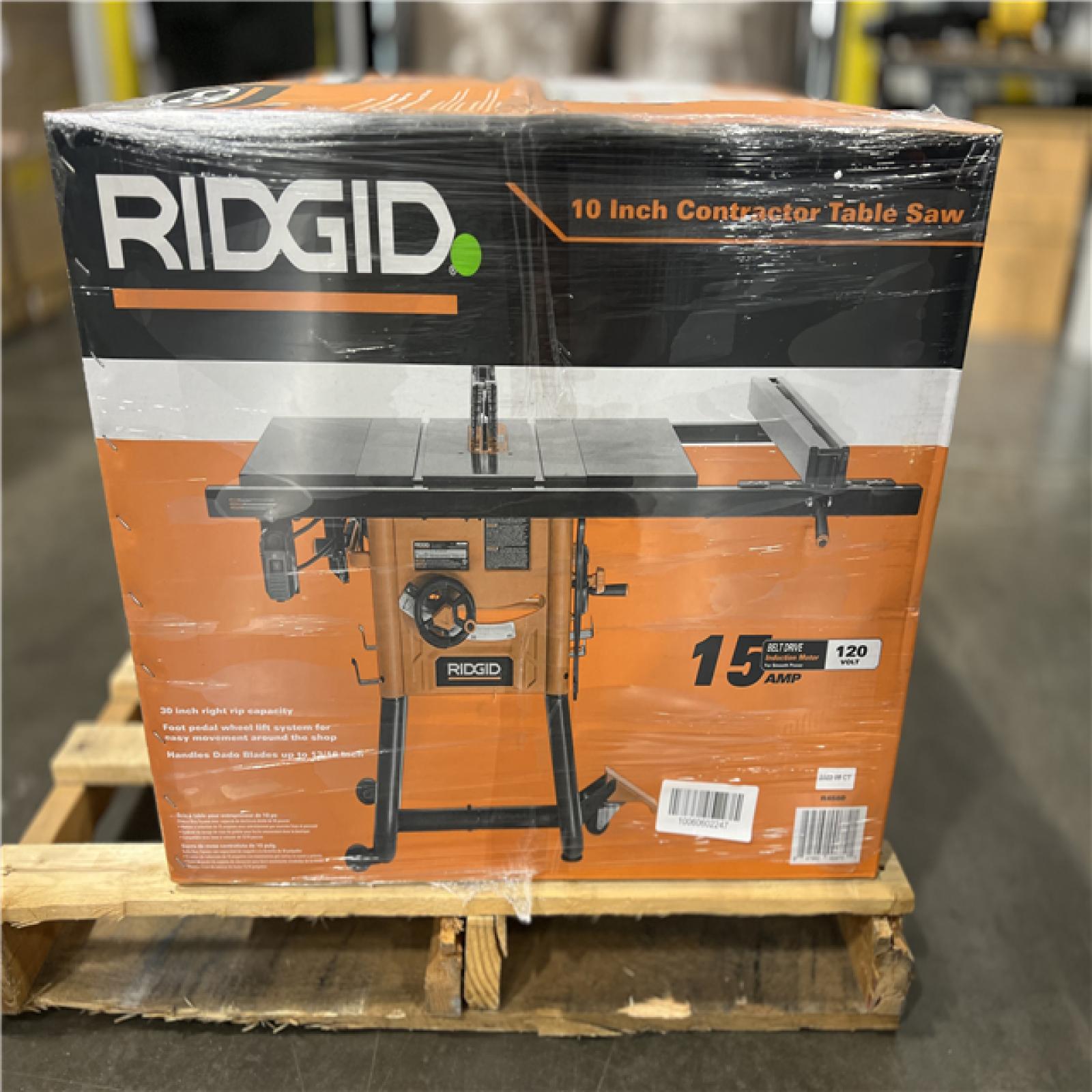 DALLAS LOCATION - NEW! RIDGID 10 in. Contractor Table Saw with Cast Iron Top