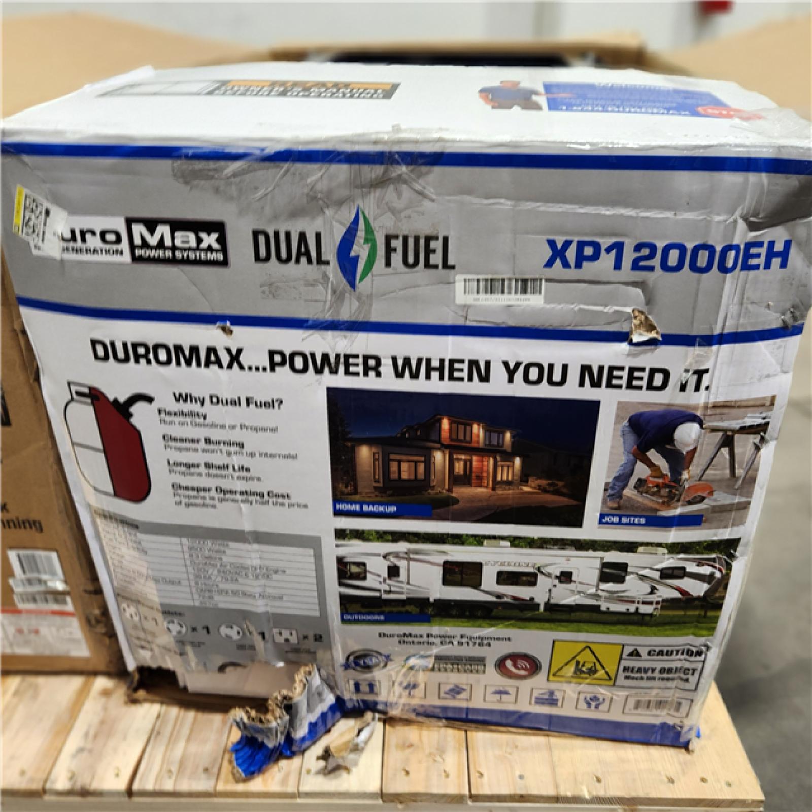 Dallas Location - As-Is DuroMax XP12000EH Generator-12000 Watt Gas-Appears Like New Condition