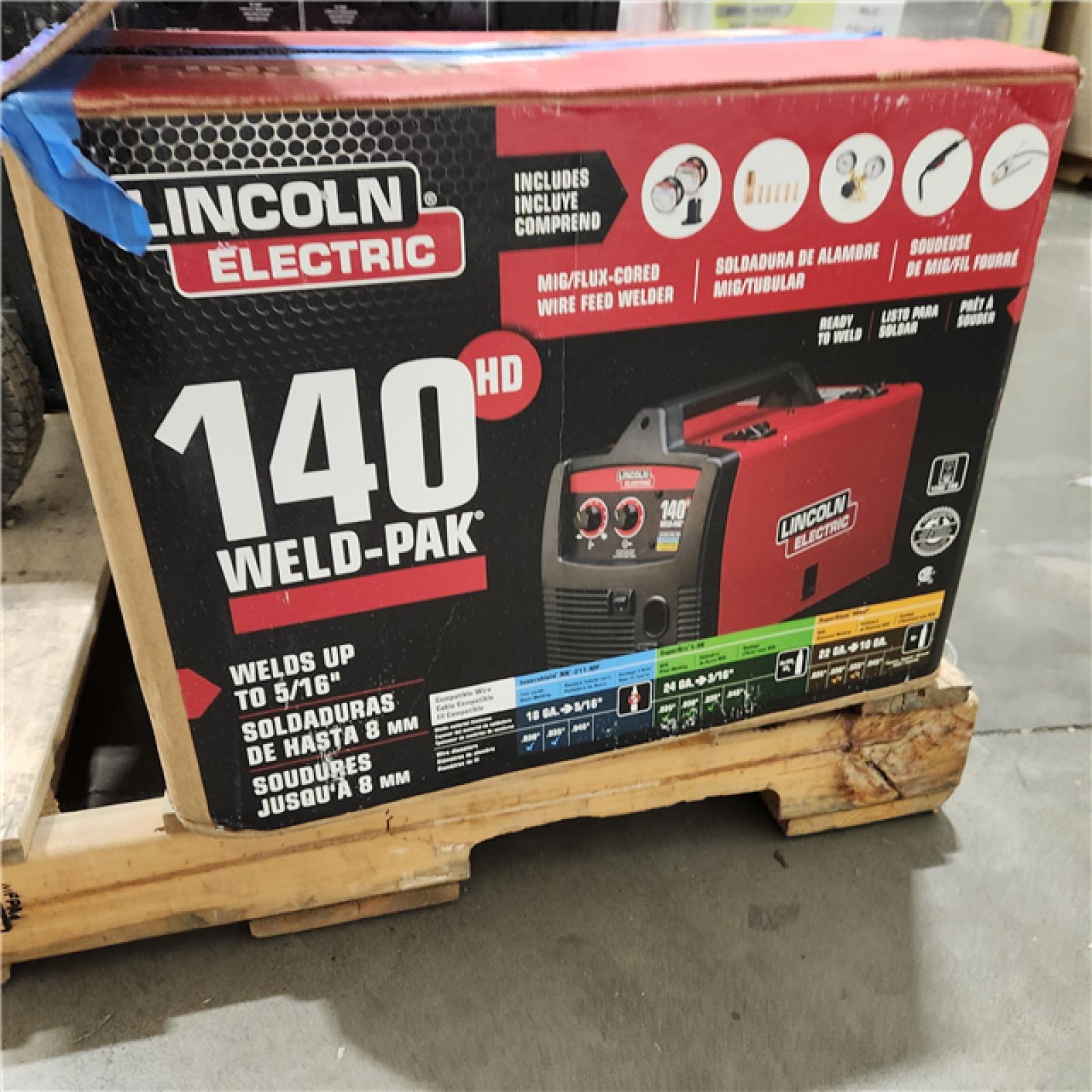 Dallas Location - As-Is Lincoln Electric Weld Pak 140 HD Wire-Feed Welder