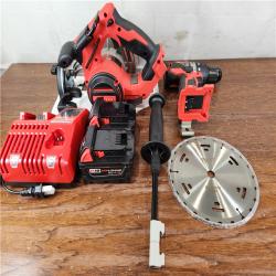 AS-IS Milwaukee M18 Brushless Cordless (2-Tool) Hammer Drill and Circular Saw Combo Kit