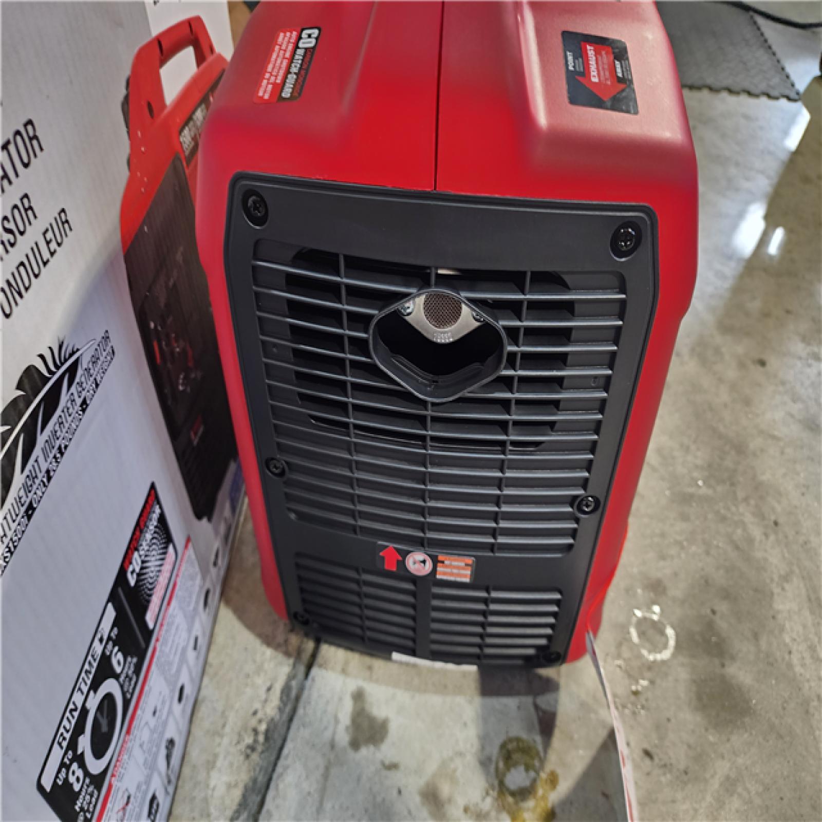 HOUSTON LOCATION - AS-IS (APPEARS LIKE NEW) 1500-Watt Recoil Start Gasoline Powered Ultra-Light Inverter Generator with 60cc OHV Engine and CO Sensor Shutdown