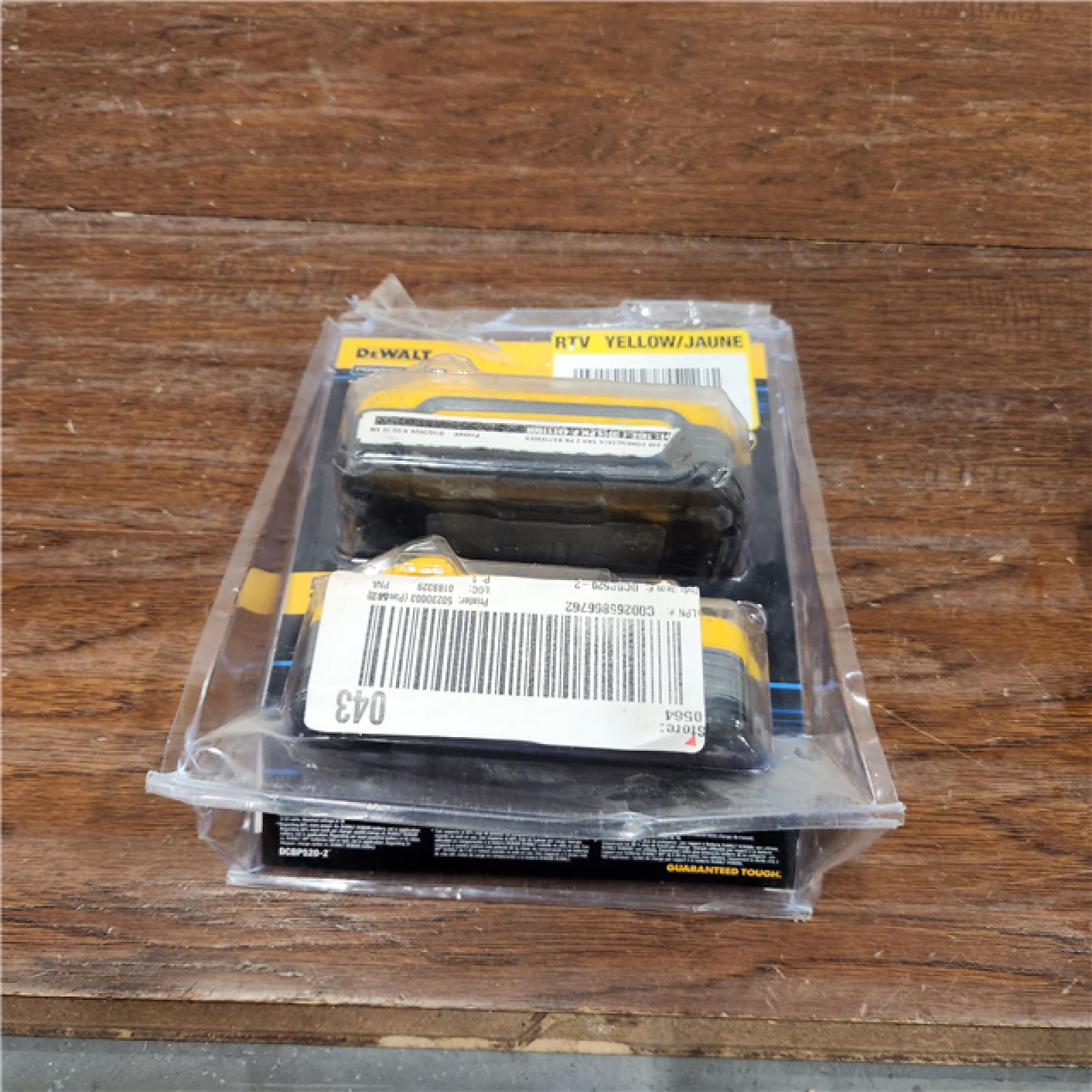 AS-IS DeWalt POWERSTACK 5AH BATTERY 2 - PACK