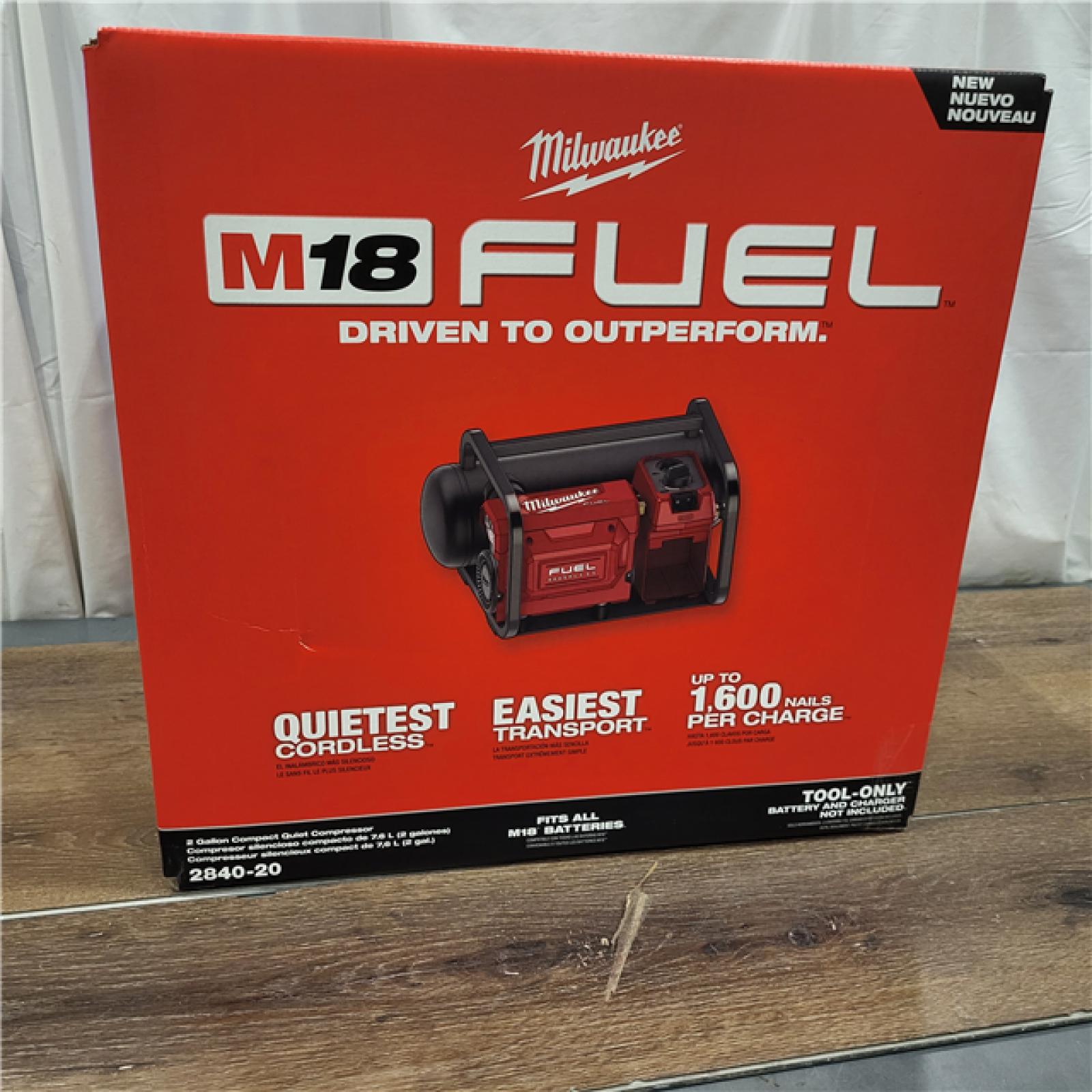 AS-IS M18 FUEL 18-Volt Lithium-Ion Brushless Cordless 2 Gal. Electric Compact Quiet Compressor (Tool-Only)