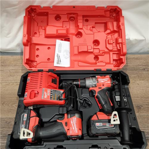 AS-IS Milwaukee M18 FUEL 18V Lithium-Ion Brushless Cordless Hammer Drill and Impact Driver Combo Kit (2-Tool) with 2 Batteries