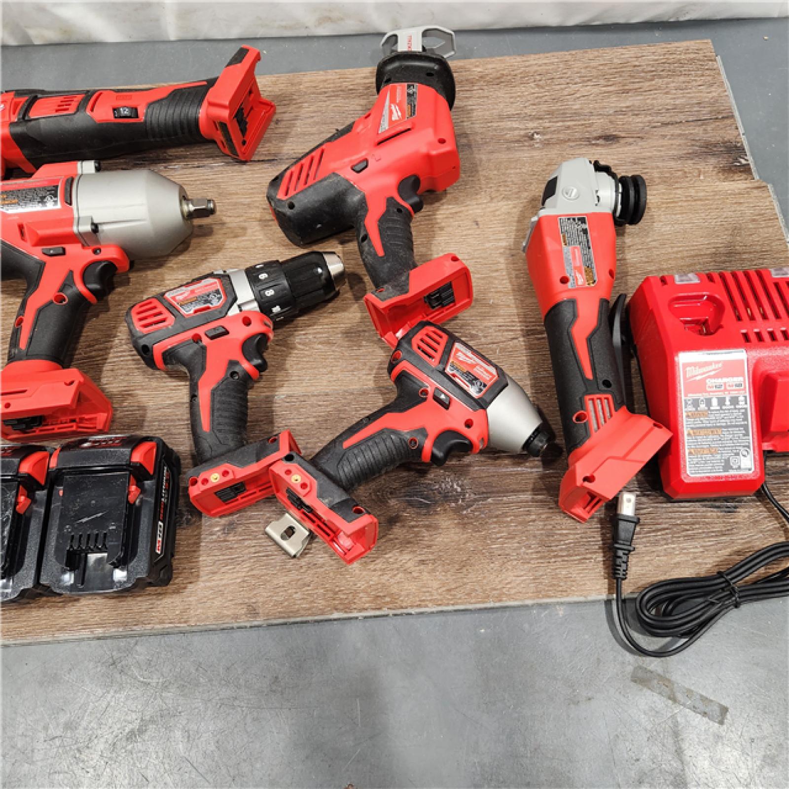 AS-IS M18 18-Volt Lithium-Ion Cordless Combo Kit 9-Tool with 2-Batteries, Charger and Tool Bag