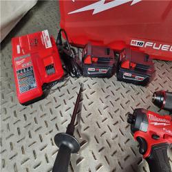 HOUSTON LOCATION - AS-IS (APPEARS LIKE NEW) M18 FUEL 18V Lithium-Ion Brushless Cordless Hammer Drill and Impact Driver Combo Kit (2-Tool) with 2 Batteries