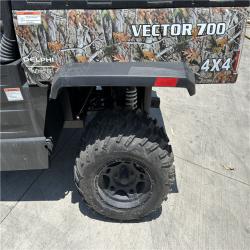 California AS-IS VECTOR 700 4WD UTV in Camo Utility Vehicle (No Key/Body Damage)