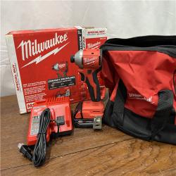 AS-IS Milwaukee M18 Compact Brushless 1/4  Hex Impact Driver Kit