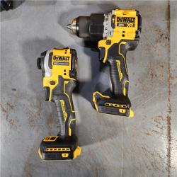 HOUSTON LOCATION - AS-IS DEWALT 20V MAX XR Hammer Drill and ATOMIC Impact Driver 2 Tool Cordless Combo Kit with (2) 4.0Ah Batteries, Charger, and Bag